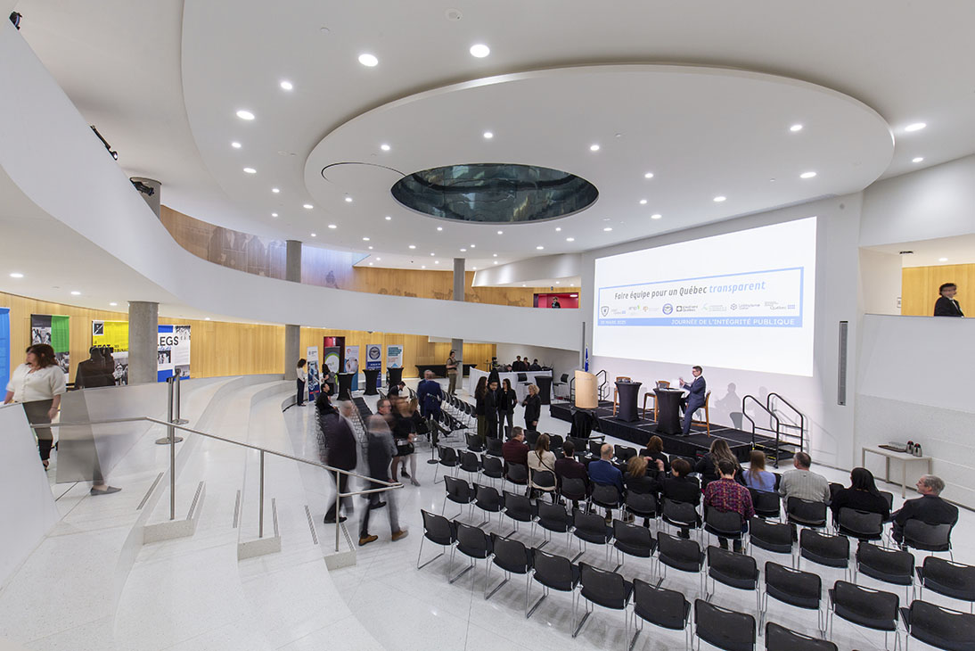 Journée de l'intégrité publique 2025 à l'agora de l'Assemblée nationale du Québec