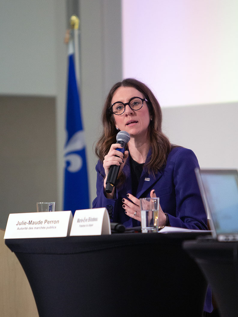 Julie-Maude Perron Directrice de la vérification de l’intégrité, Autorité des marchés publics